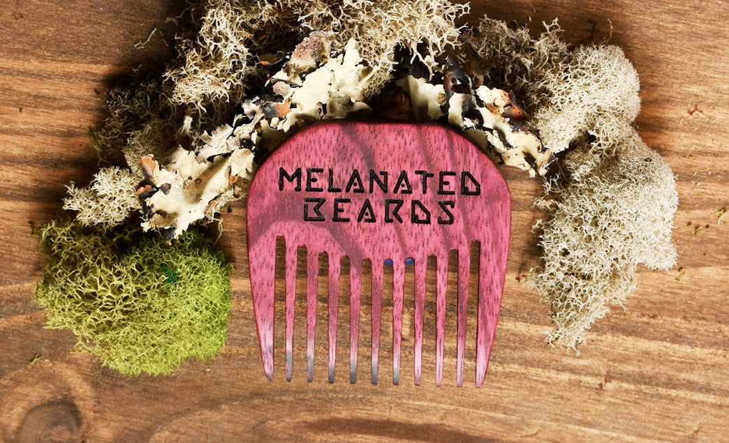 Melanated Beards Purpleheart Comb