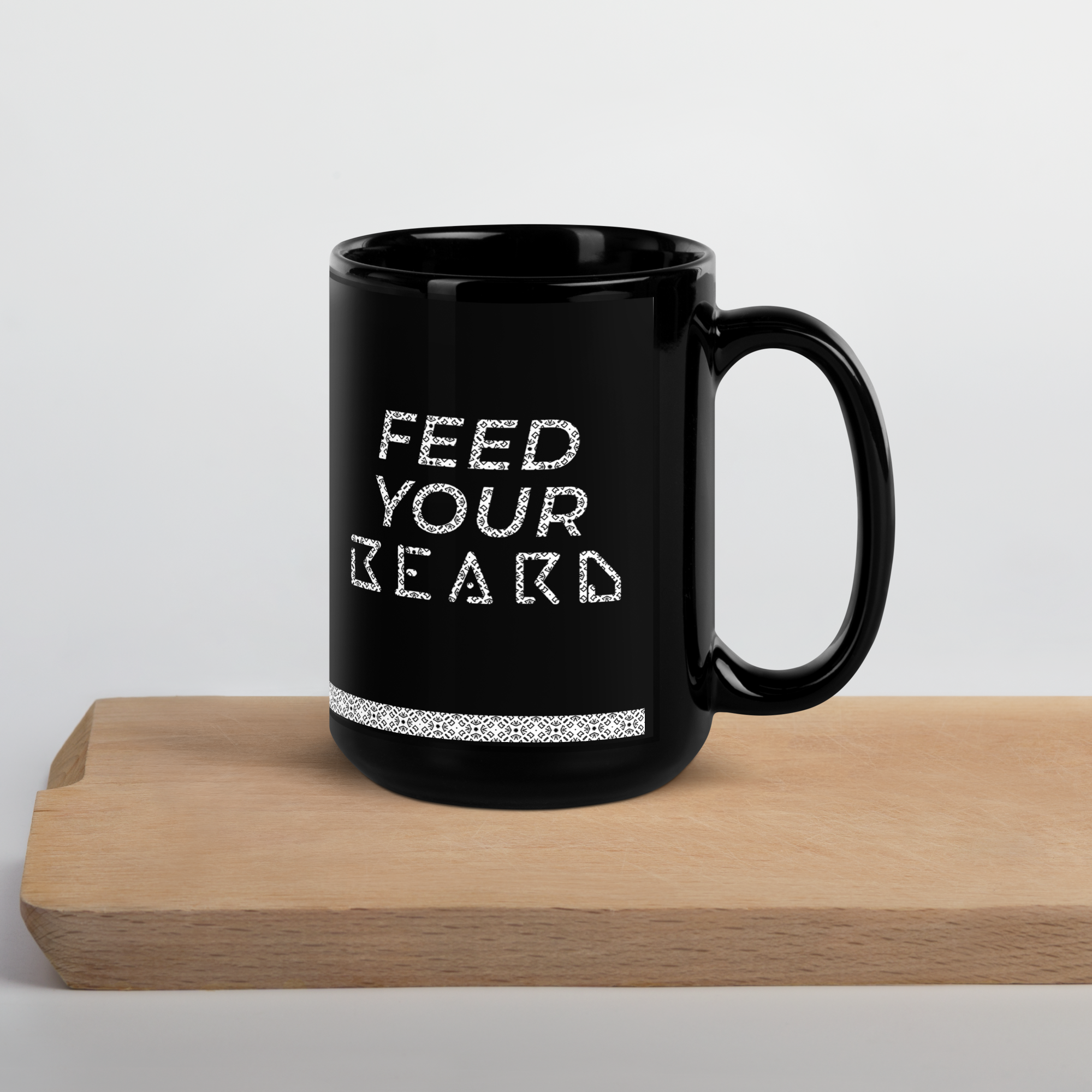 Melanated Beards Glossy Mug (Black)