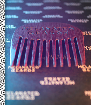 Melanated Beards Purpleheart Comb