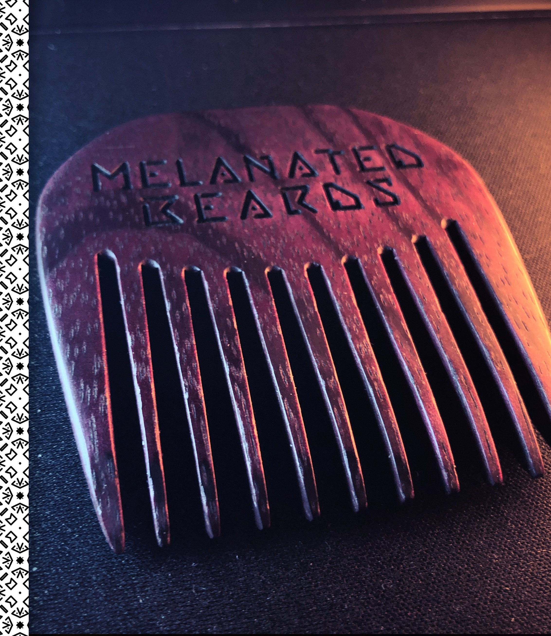 Melanated Beards Purpleheart Comb