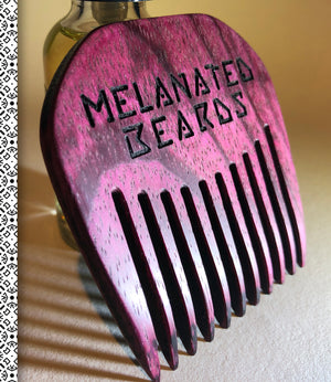 Melanated Beards Purpleheart Comb